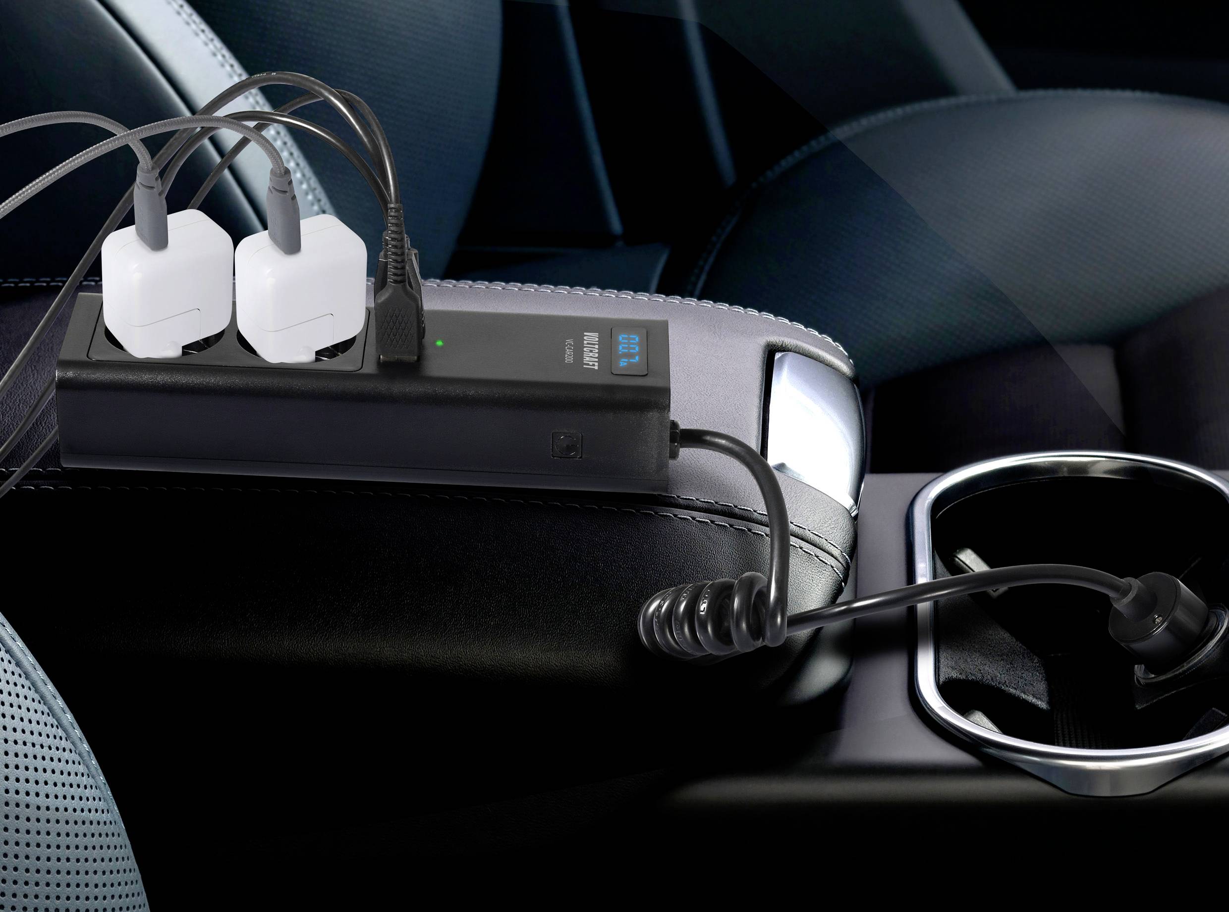 VOLTCRAFT Wechselrichter VC-CAR200 200W 12 V/DC - 230 V/AC