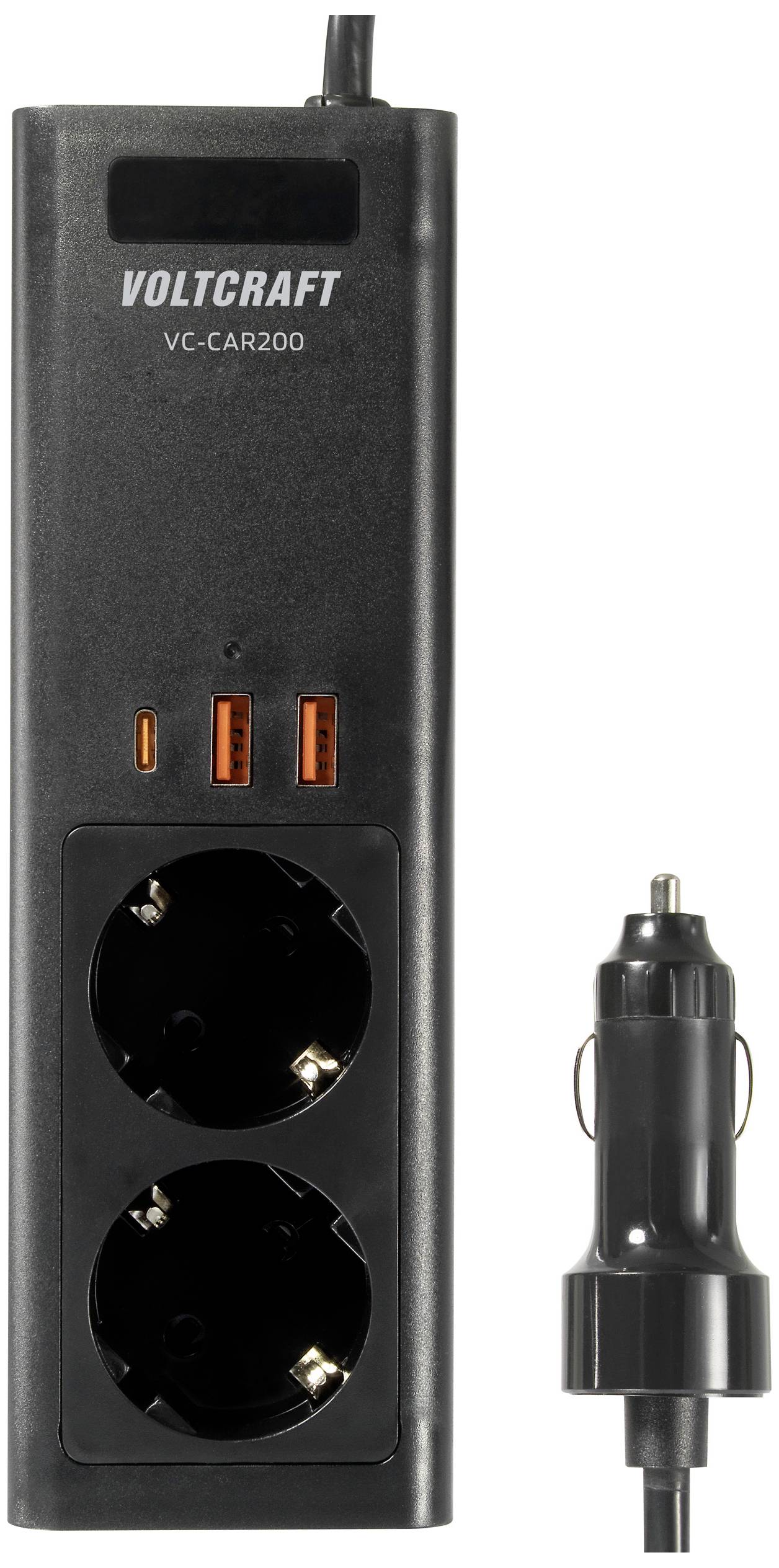 VOLTCRAFT Wechselrichter VC-CAR200 200W 12 V/DC - 230 V/AC