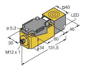 Turck Induktiver Sensor nicht bündig PNP, Schließer NI50U-CP40-AP6X2-H1141