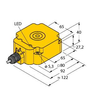 Turck Induktiver Sensor nicht bündig NAMUR NI60-Q80-Y1X