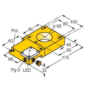 Turck Induktiver Sensor PNP, Wechsler NI65R-S32SR-VP44X