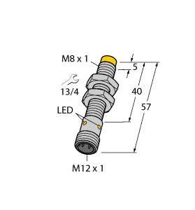 Turck Induktiver Sensor nicht bündig NPN, Schließer NI6U-EG08-AN6X-H1341