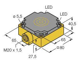 Turck Induktiver Sensor nicht bündig NI75U-CP80-FDZ30X2