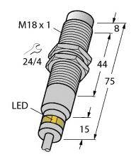 Turck Induktiver Sensor nicht bündig PNP, Schließer NI7-EM18WD-AP6X/S929
