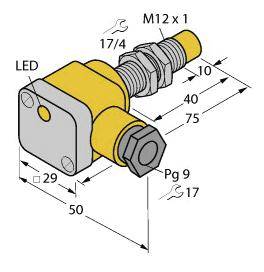 Turck Induktiver Sensor nicht bündig PNP, Wechsler NI8U-EG12SK-VP4X