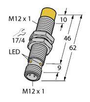 Turck Induktiver Sensor nicht bündig PNP, Wechsler NI8U-M12E-VP4X-H1141