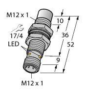 Turck Induktiver Sensor nicht bündig PNP, Schließer NI8U-MT12H-AP6X-H1141