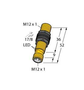 Turck Induktiver Sensor nicht bündig PNP, Schließer NI8U-S12-AP6X-H1141