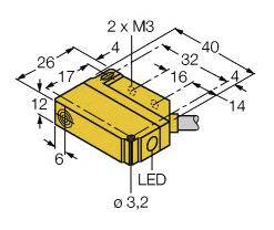 Turck Induktiver Sensor bündig PNP, Schließer BI5U-Q12-AP6X2
