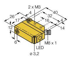 Turck Induktiver Sensor bündig PNP, Schließer BI5U-Q12-AP6X2-V1131