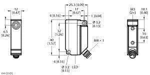 Turck Induktiver Sensor bündig PNP, Schließer BI5U-Q12-AP6X2-V1131