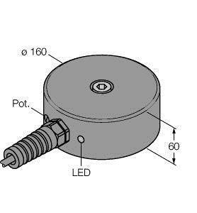 Turck Induktiver Sensor nicht bündig PNP, Schließer NI100-Q160-AP44X/S120