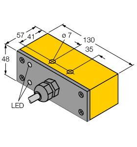 Turck Induktiver Sensor nicht bündig PNP, Wechsler NI30-Q130-VP4X2