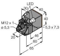 Turck Induktiver Sensor bündig PNP, Schließer BI20U-QV40-AP6X2-H1141
