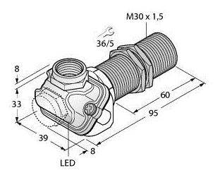 Turck Induktiver Sensor bündig PNP, Schließer BI15U-EM30WDTC-AP6X