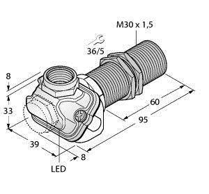 Turck Induktiver Sensor bündig PNP, Schließer BI15U-EM30WDTC-AP6X