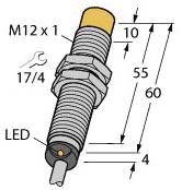 Turck Induktiver Sensor nicht bündig NI5U-M12E-AD4X
