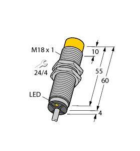 Turck Induktiver Sensor nicht bündig NI10U-M18M-AD4X