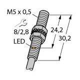 Turck Induktiver Sensor bündig PNP, Öffner BI1-EG05-RP6X