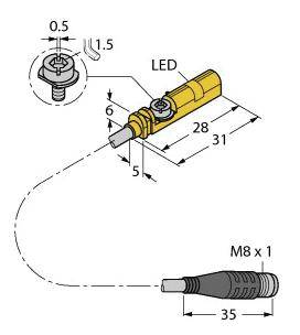 Turck Magnetfeldsensor NPN BIM-UNT-AN6X-0,3-PSG3S