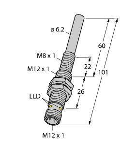Turck Magnetfeldsensor PNP NIMFE-M12/6,2L101-UP6X-H1141