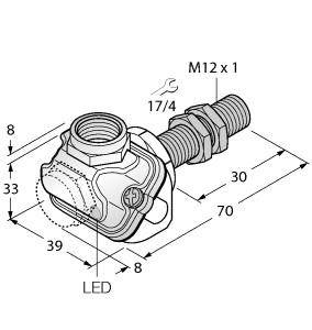 Turck Induktiver Sensor bündig NAMUR BI2-EM12WDTC-Y1X