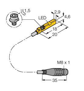 Turck Magnetfeldsensor PNP BIM-UNR-AP6X-0,3-PSG3S
