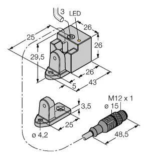 Turck Induktiver Sensor bündig BI10-QN26-AD4X-0,15XOR-RS4.23/S100-S1589