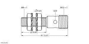 Turck Induktiver Sensor bündig PNP, Wechsler BI2-EG08K-VP6X-H1341