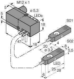 Turck Induktiver Sensor bündig PNP, Schließer BI2-Q5,5-0,27-BS-2AP6X3-H1141/S34