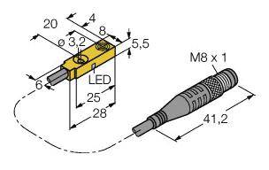 Turck Induktiver Sensor bündig PNP, Schließer BI2-Q5,5-AP6X-0,3-PSG3M