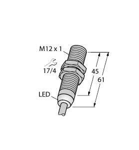 Turck Induktiver Sensor bündig PNP, Schließer BI2-M12-AP6X/S120