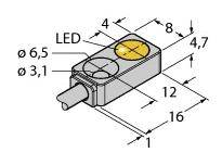 Turck Induktiver Sensor bündig PNP, Schließer BI2-Q4,7-AP6X