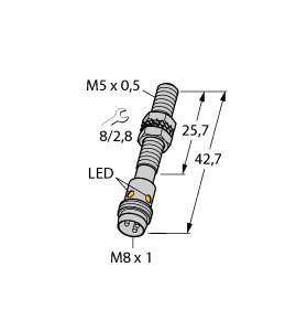 Turck Induktiver Sensor bündig PNP, Schließer BI1U-EG05-AP6X-V1331