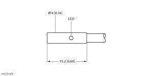 Turck Induktiver Sensor bündig PNP, Schließer BI1-EH04K-AP6X