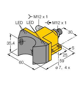 Turck Induktiver Sensor nicht bündig NI4-DSU35-2ASI2X4-H1140