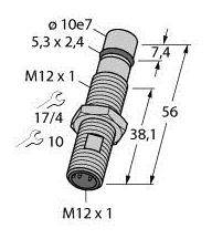 Turck Induktiver Sensor bündig PNP, Schließer BID1,5-G120KK-AP6-H1141