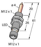 Turck Magnetfeldsensor PNP NIMFE-EM12/4.0L61-UP6X-H1141/S1182