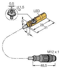Turck Magnetfeldsensor PNP BIM-UNT-AP6X-0.3-RS4/3GD