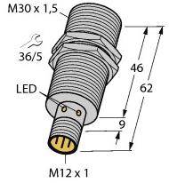 Turck Induktiver Sensor bündig PNP, Wechsler BI15U-M30-VP6X-H1141