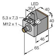 Turck Induktiver Sensor bündig PNP, Öffner BI20U-CK40-RP6X2-H1143