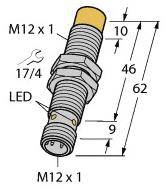 Turck Induktiver Sensor nicht bündig PNP, Wechsler NI10U-M12E-VP6X-H1141
