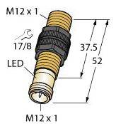 Turck Induktiver Sensor nicht bündig PNP, Wechsler NI8U-S12-VP6X-H1141
