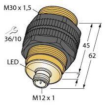 Turck Induktiver Sensor nicht bündig PNP, Wechsler NI20U-S30-VP6X-H1141