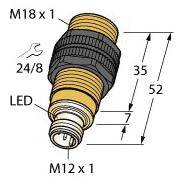 Turck Induktiver Sensor bündig PNP, Wechsler BI5U-S18-VP6X-H1141
