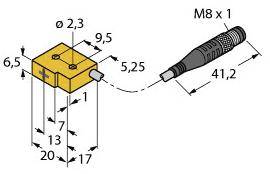 Turck Induktiver Sensor bündig PNP, Schließer BI1-Q6.5-AP6-0.4-PSG3M/S34