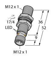 Turck Induktiver Sensor bündig NPN, Schließer BI4U-MT12-AN6X-H1141