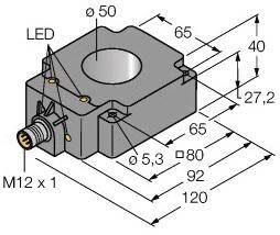 Turck Induktiver Sensor PNP, Schließer BI50R-Q80-AP6X2-H1141