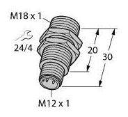 Turck Induktiver Sensor bündig PNP, Schließer BI5-G18KK-AP6-H1141
