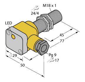 Turck Induktiver Sensor bündig PNP, Schließer BI5U-EG18SK-AP6X
